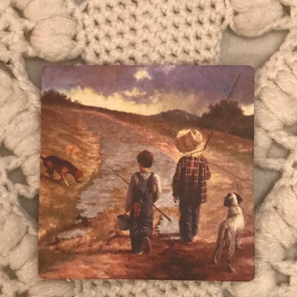 Vintage Country Scene Cardstock Coasters - Picture 6 of 6
